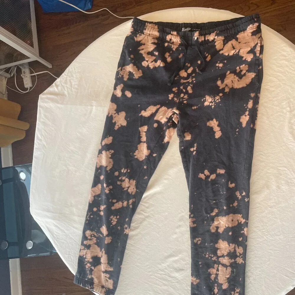Brooklyn Cloth MFG Co. Tie‑Dye Joggers – Black/Coffee Brown – Size S - Picture 5 of 9